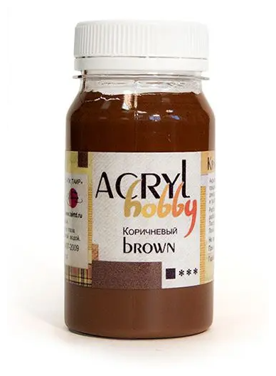 Таир Краска акриловая Acryl Hobby, 100 мл, коричневый