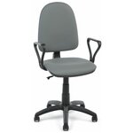 Офисное кресло Мирэй Групп Престиж самба плюс, обивка: искусственная кожа, цвет: кожзам серый - изображение