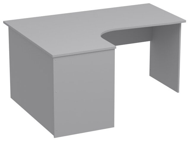 Стол Меб-фф Офисный стол угловой СТУ-П цвет Серый 160/120/76 см
