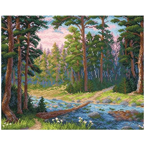 алмазная мозаика лесная река 45x28 см Алмазная мозаика Лесная речка, 48x38 см