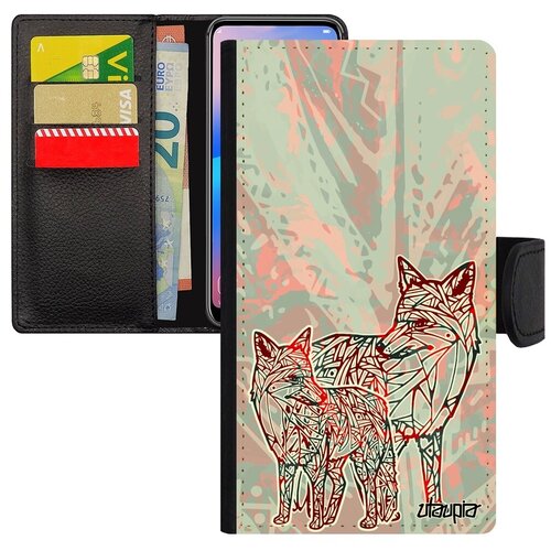 фото Красивый чехол книжка на телефон // apple iphone 8 // "лиса" тайга лисица, utaupia, розовый