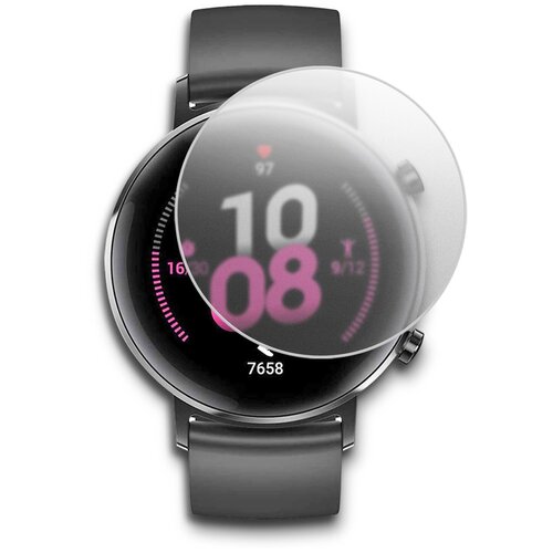 Гидрогелевая защитная пленка на Huawei Watch GT 2 (42mm)/ Хуавей Вотч ГТ 2/хуавей воч гт 2/ 42 мм матовая на смарт часы комплект 2 шт. Brozo