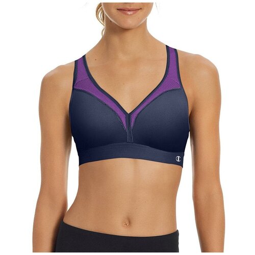 Спортивный бюстгальтер с формованными чашками на тонком поролоне XS черный 3392₽