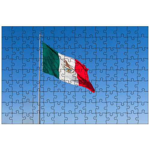 фото Магнитный пазл 27x18см."мексика, флаг, страна" на холодильник lotsprints