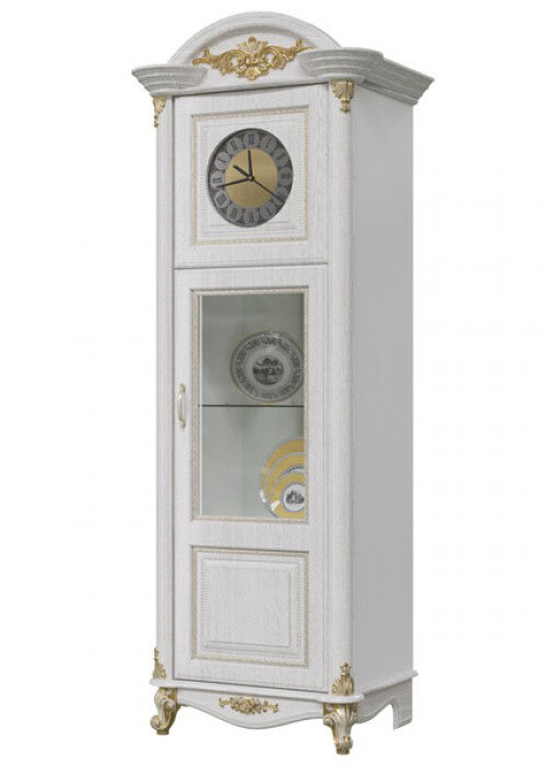 Шкаф с часами Мэри Да Винчи ГД-08 белая патина