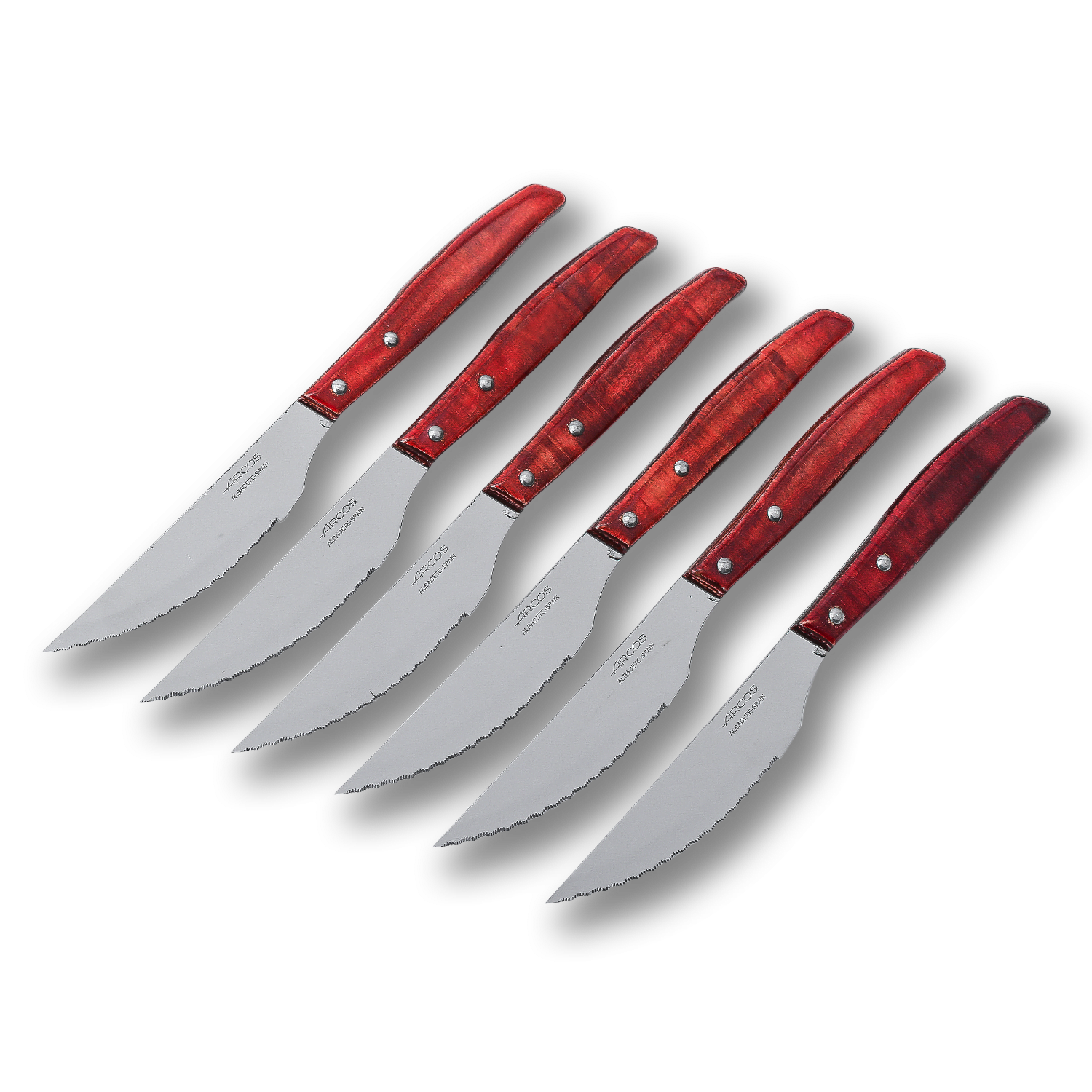Набор из 6-ти ножей для стейка Arcos 11 см, сталь X45CrMoV15, 377100