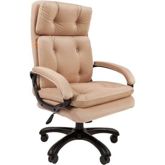 фото Кресло офисное CHAIRMAN 442 Россия ткань T-6 бежевый (черный пластик)