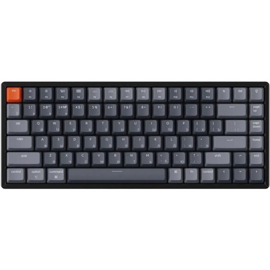 Клавиатура беспроводная Keychron K2, Light Grey, Al корпус, 84 клавиши, RGB подсветка, Brown Switch (K2-C3H)