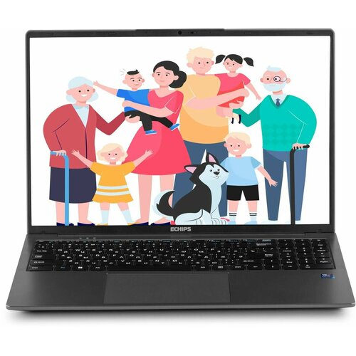 Ноутбук Intel Teen F160UL 16 IPS Intel N100 08ГГц 4-ядерный 8ГБ DDR4 512ГБ SSD Intel UHD Graphics Windows 11 Home серый 3303200₽