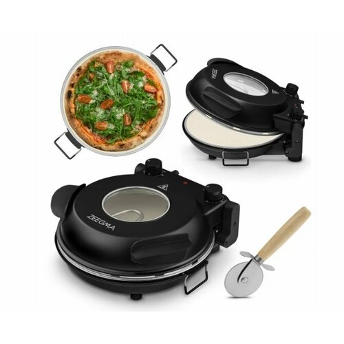 Мини печь для выпечки пиццы Zeegma Pizza Chef 1200 Вт, черный