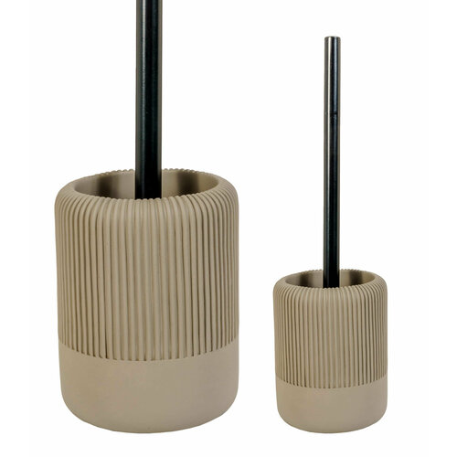 Ершик Cipi, Urmuge grigio, 10,5x36,5h cm, композитный материал, цвет серый/черный матовый