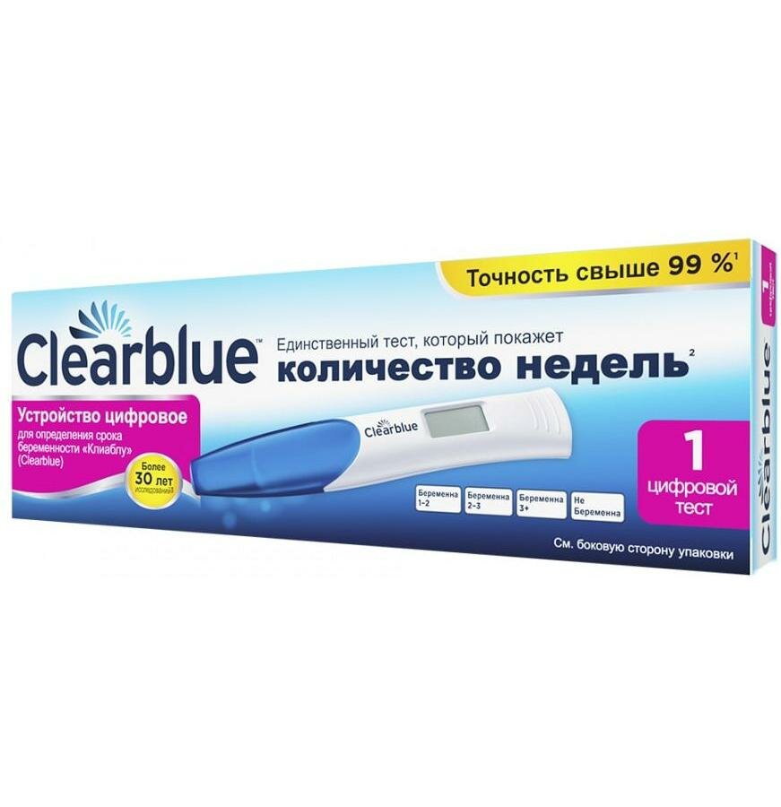 Тест на беременность Clearblue Digital цифровой с индикатором срока беременности