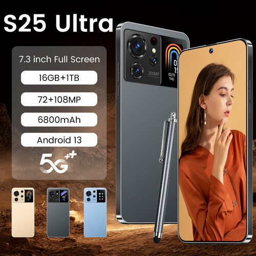 Смартфон S25 Ultra 5G 16 GB RAM 1TB ROM игровая модель дополнительный экран 6978₽