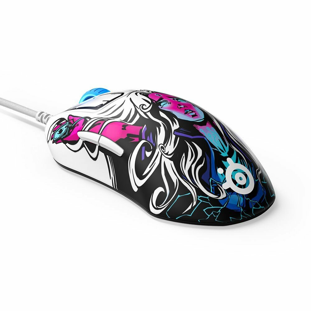 Игровая мышь SteelSeries Prime Neo Noir Edition легкая, киберспортивная сетка, точное отслеживание с помощью датчика TrueMove Pro — фото 1