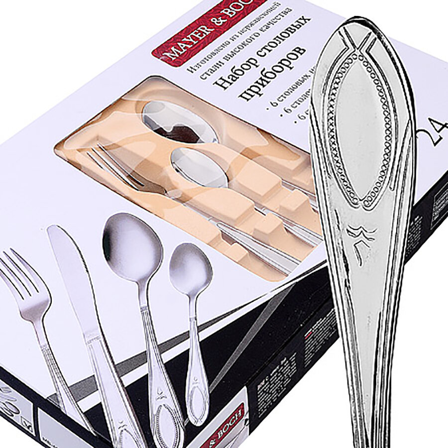 Набор столовых приборов на 6 персон MAYER&BOCH, нержавеющая сталь, 24 пр