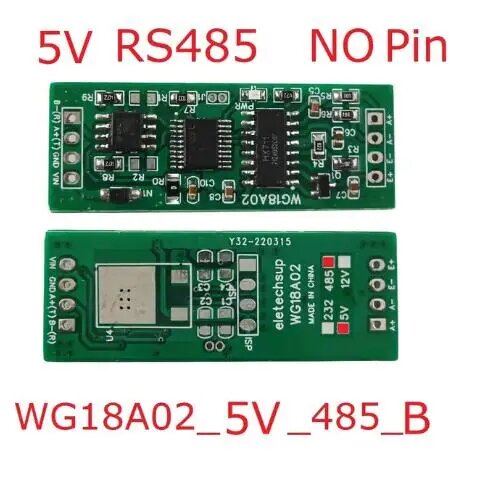 5 шт. WG18A02 DC 5 В 12 В RS485 UART Modbus RTU HX711 датчик веса электронный модуль весов для программного обеспечения конфигурации ПЛК, 5V RS485 no Pin