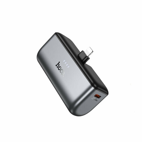 Внешний аккумулятор повербанк Hoco Q31 5000mAh PD20W встроенный штекер Apple цвет Серый 1790₽