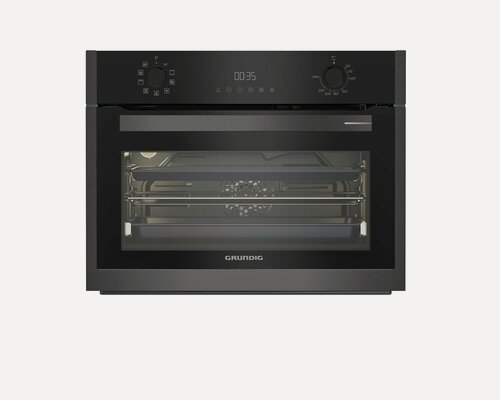 Изображение товара Электрический духовой шкаф Grundig GEKM19300DX, 48 л, 8 режимов, черно-серый