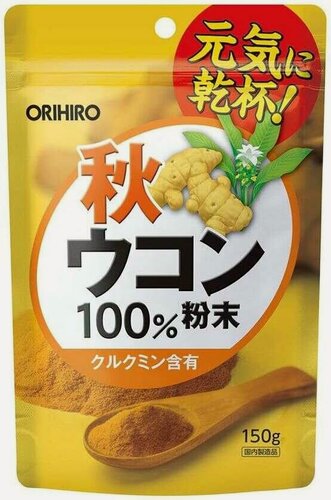 Изображение товара Экстракт куркумы ORIHIRO, 100%, порошок, антиоксидантные свойства, 150 г