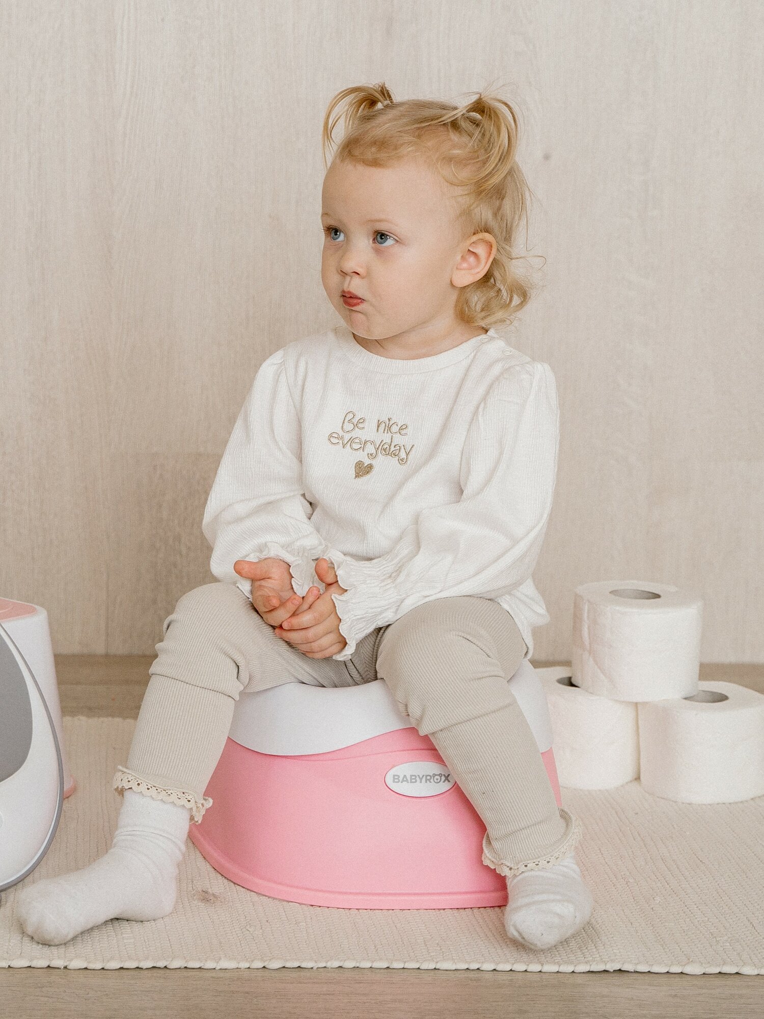 Детский горшок BABYROX розовый, со съемной чашей, анатомический, антискользящий