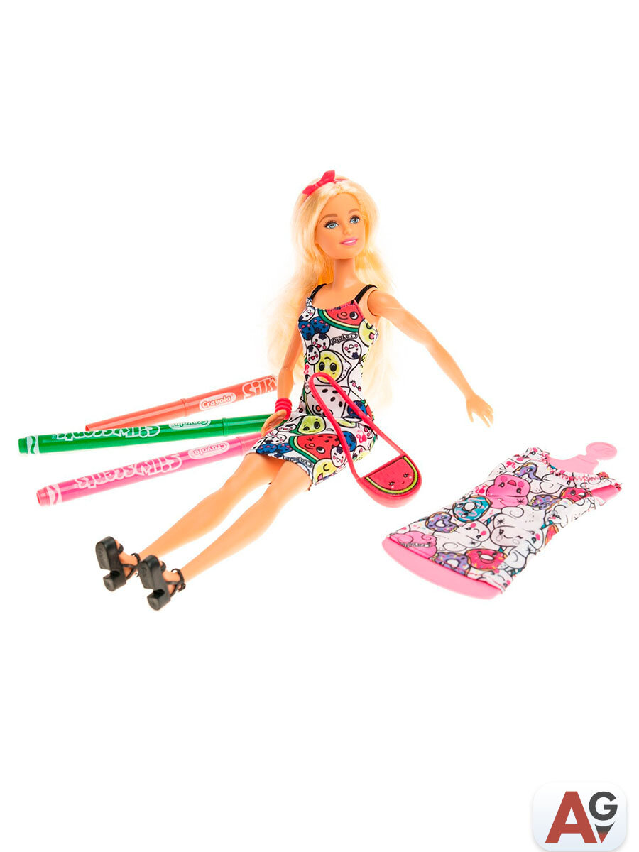 Кукла Barbie Крайола Раскрась наряд — фото 1