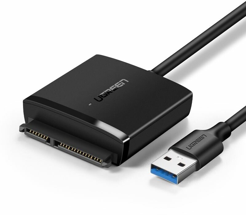 Конвертер UGREEN CM257 (60561) USB 3.0 to SATA Converter. Цвет: черный