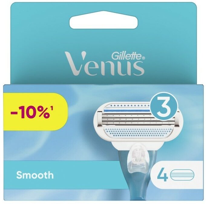 Сменные кассеты Gillette Venus, 3 лезвия, 4 шт