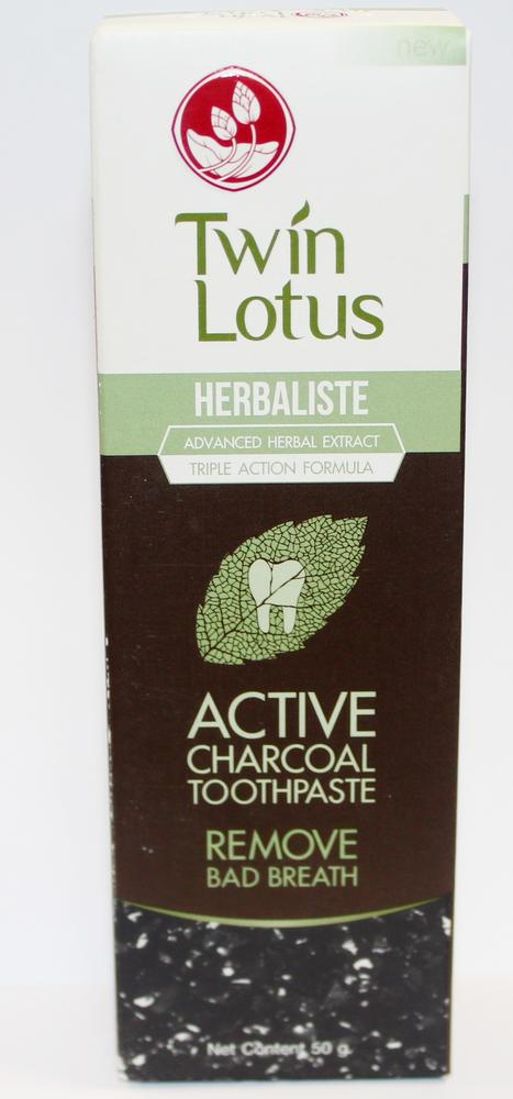 TWIN LOTUS Паста зубная с углем / Herbaliste Active Charcoal Toothpaste 100 гр - фото №13