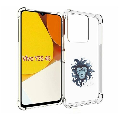 Чехол MyPads знак зодиака лев 5 для Vivo Y35 4G 2022 / Vivo Y22 задняя-панель-накладка-бампер