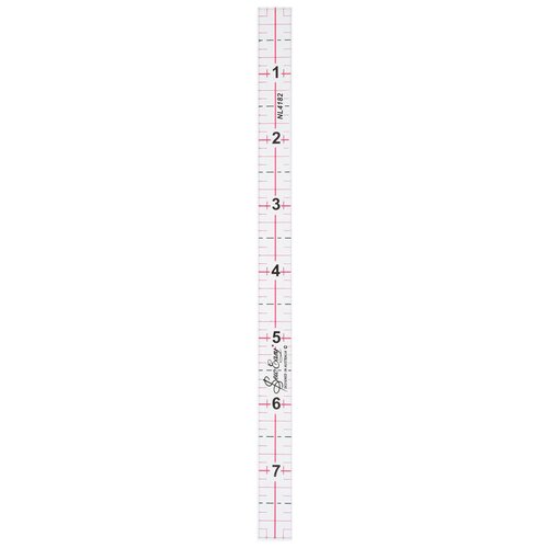 линейка для пэчворка с градацией в дюймах 24 x 6 1 2 hemline 1 шт nl4188 Hemline Линейка для пэчворка Sew Easy NL4182 8 x 1/2 дюймов прозрачный 20.3 см 1.3 см