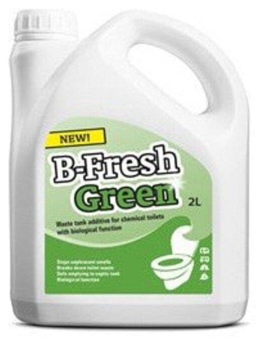 Туалетная жидкость Thetford B-Fresh Green для нижнего бака экологически безопасна, 2 л - фотография № 2