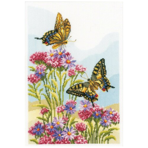 фото Набор для вышивания крестом vervaco "бабочки", 25x35 см, арт. pn-0156329