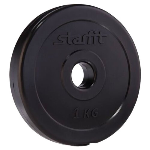 Диск STARFIT BB-203 1 кг, d=26 мм, черный, пластиковый