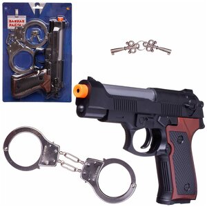 Игровой набор ABtoys Важная работа. Полиция (пистолет, металлические наручники с ключами) PT-01804