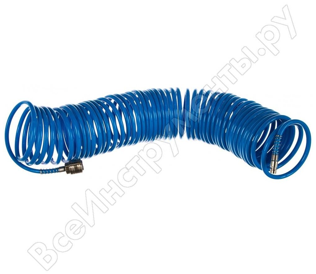 Pegas Шланг спиральный синий с быстросъемными соед. профи 20бар 5*8мм 15 PGS-4908
