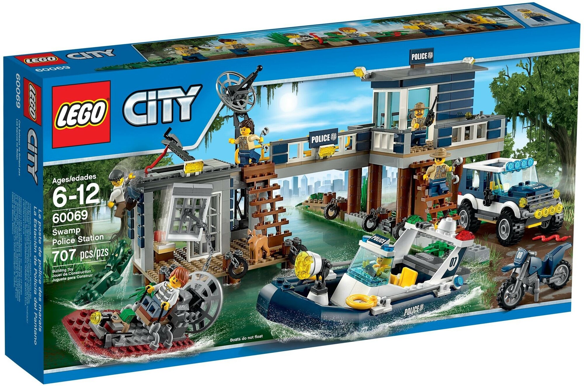 Конструктор LEGO City 60069 Полицейский участок на болоте, 707 дет.