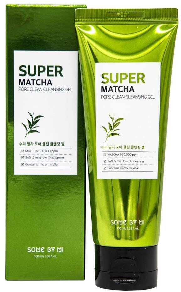 SOME BY MI SUPER MATCHA PORE CLEAN CLEANSING GEL Очищающий гель для умывания с экстрактом чая матча