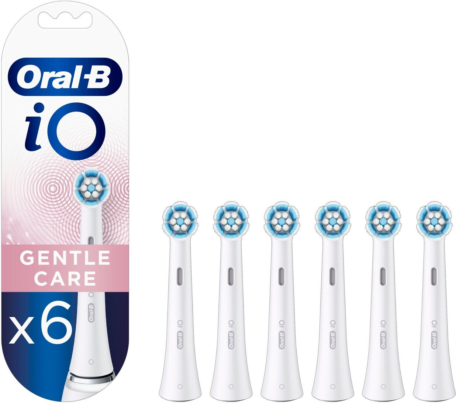 Набор насадок Oral-B iO Gentle Care для электрической щетки, белый, 6 шт. - фотография № 3