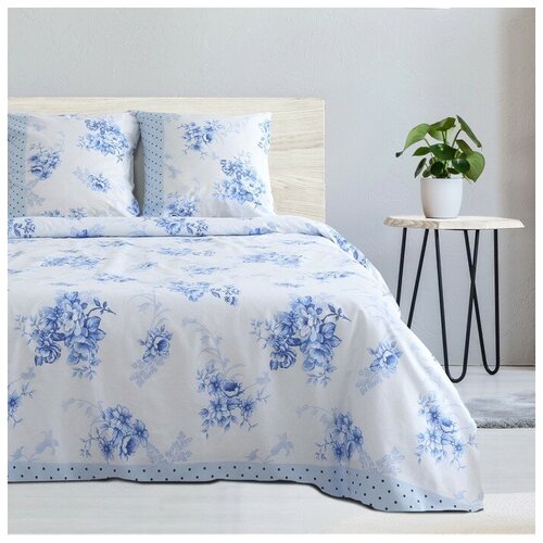 фото Постельное бельё "этель" 1,5 сп., флорена, размер 143х215 см, 150х214 см, 70х70 см - 2 шт., поплин,