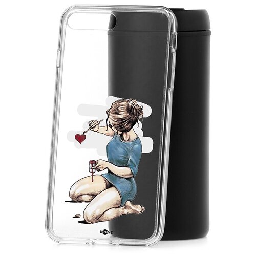 фото Чехол на айфон 7 plus kruche print рисуя любовь кruче