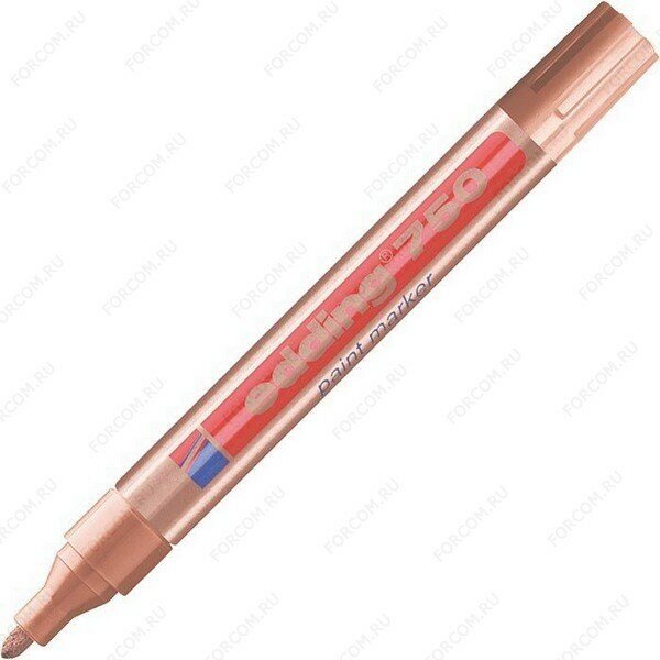 Маркер-краска лаковый Edding 750, 2-4 мм, МЕДНЫЙ, E-75055, 3 шт - фото №1