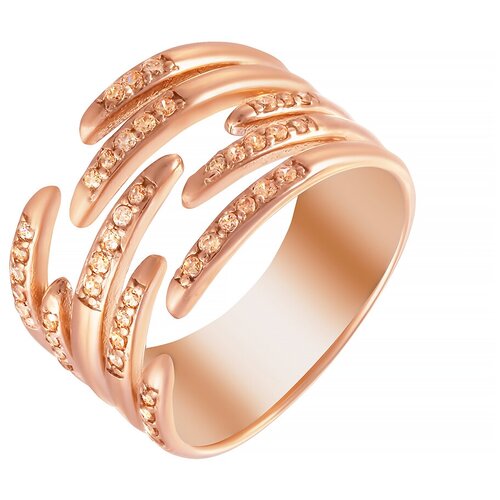 фото Element47 кольцо из серебра 925 пробы с кубическим цирконием kat-013r-2_ko_001_pink, размер 16.5