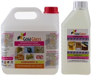 Универсальная прозрачная эпоксидная смола Gold Glass 4 кг