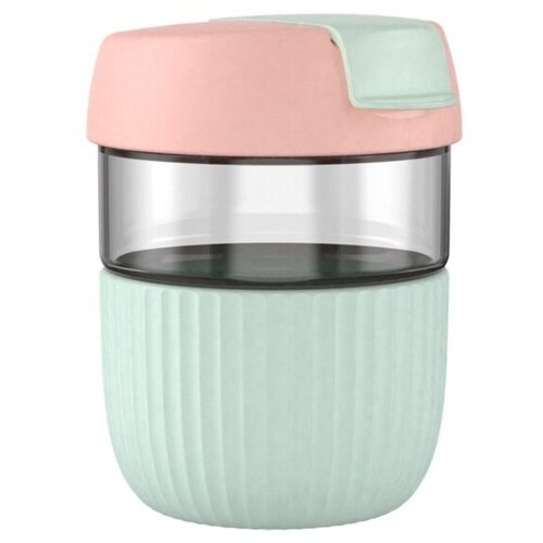 термокружка xiaomi kiss kiss fish rainbow 490ml green white Стакан-непроливайка Kisskissfish Rainbow Cup (розовый, мятный)