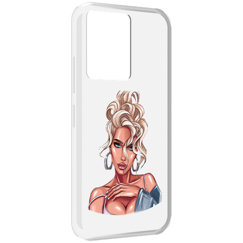 Чехол MyPads красивая-блондинка женский для Infinix Note 12 5G X671 / Note 12 Pro 5G задняя-панель-накладка-бампер