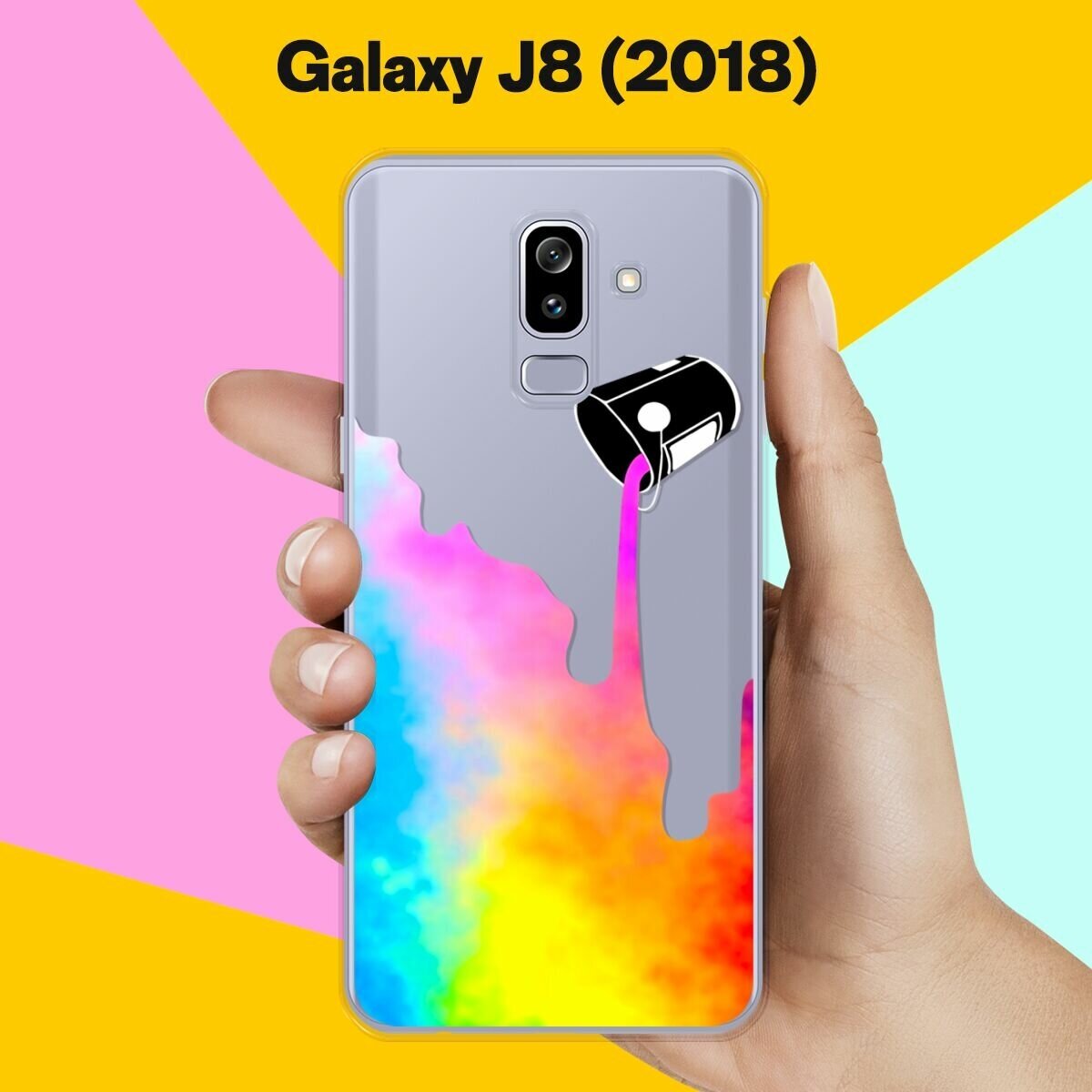Силиконовый чехол на Samsung Galaxy J8 (2018) Краски / для Самсунг Галакси Джи 8 2018