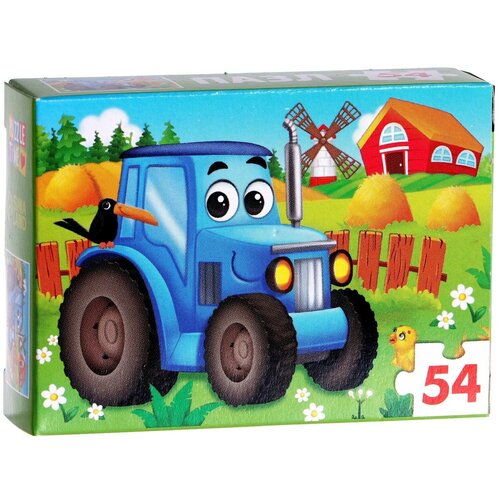 Пазл детский «Весёлый трактор», 54 элемента