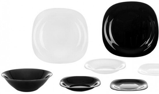 Набор Luminarc карин модерн столовый, черно-белый, 19 предметов