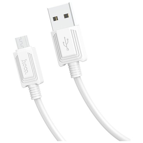 Кабель HOCO X73 Micro USB charging data cable 1M, 2.4А, white кабель usb hoco x73 microusb 2 4а 1м pvc черный