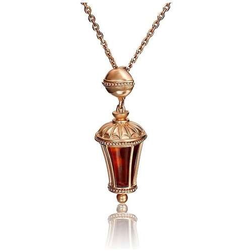 фото Подвеска фонарик с янтарем из красного золота 03-2829-01-271-1110-46 platina platina jewelry